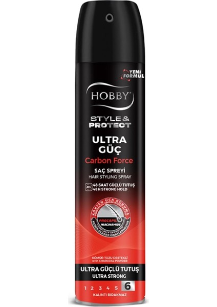 Hobby Style Hobby Ultra Güçlü Saç Spreyi 250 ml Saç Spreyi