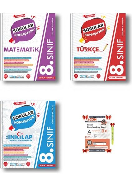 8. Sınıf Matematik - Türkçe- Inkılap Tarihi Soru Bankası Set
