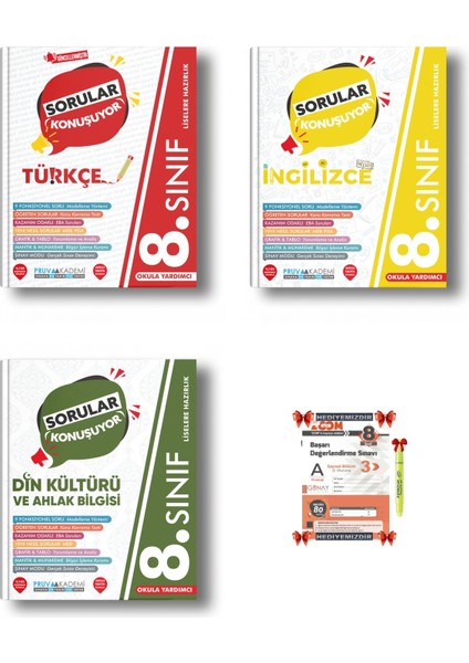 8. Sınıf Türkçe- Ingilizce - Din Kültürü Soru Bankası Set