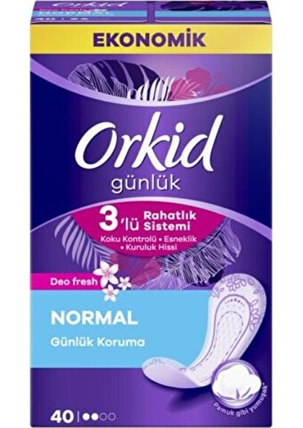 Günlük Ped Deofresh Normal Ekonomik Paket 40 Ped Hijyenik Ped