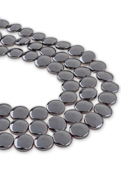 10 mm Yassı Hematit Doğal Taş Dizi