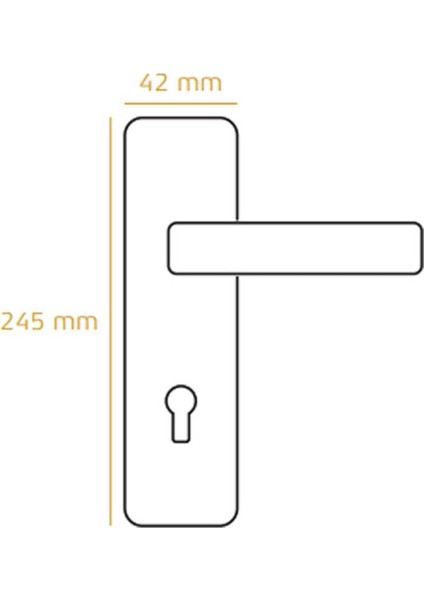 Asos Zamak Aynalı Nikel Saten Wc Kapı Kolu