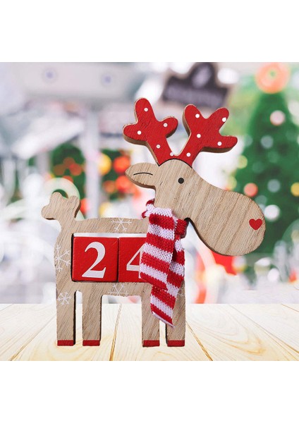 F Fityle Yaratıcı Takvim Süsler Dekoratif Noel Takvimi Ofis Ev Eşarp Eşarp Moose
