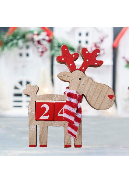 F Fityle Yaratıcı Takvim Süsler Dekoratif Noel Takvimi Ofis Ev Eşarp Eşarp Moose