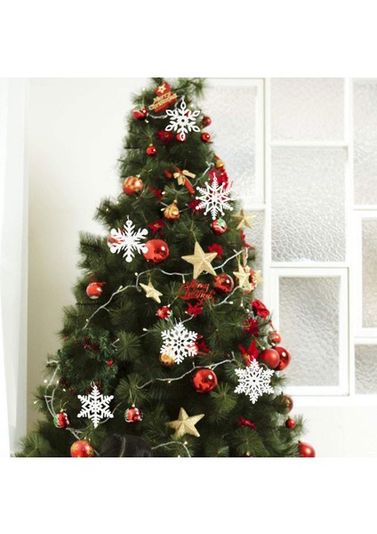 F Fityle Kar Tanesi Kolye Etiketler El Sanatları Noel Ağacı Parti Xmas Ev Beyaz Için Asılı fırsatları