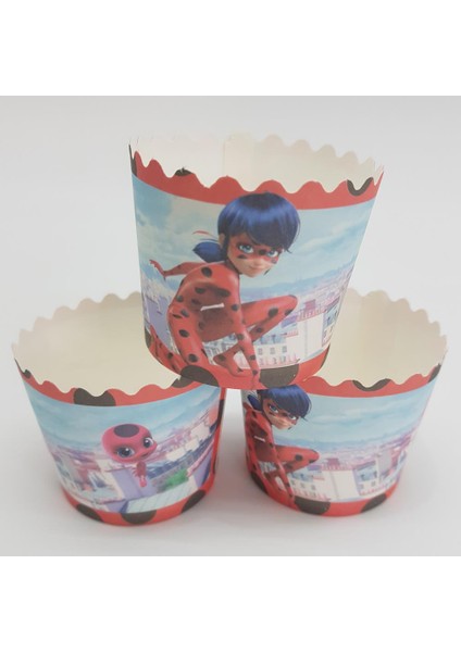 Miraculous (Uğur Böceği ile Kara Kedi) Cupcake (Muffin) Kabı (25 Adet)