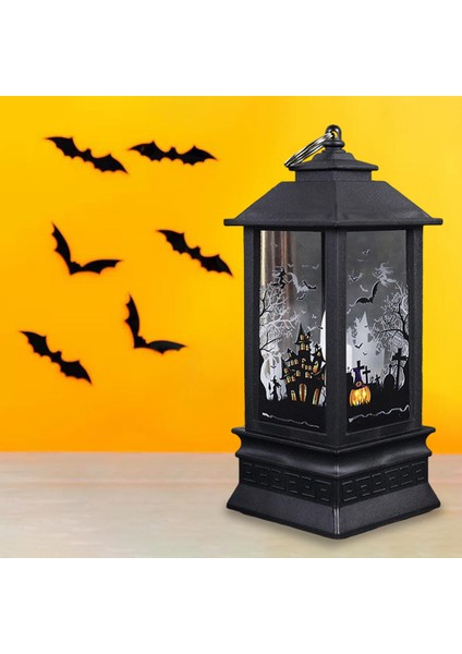 F Fityle Cadılar Bayramı Fener Pil Kumandalı Taşınabilir Lamba Gece Işıkları Ev Kalesi Için modelleri