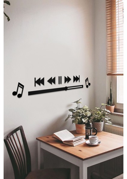 Müzik Bar Motifli Dekoratif Ahşap Tablo