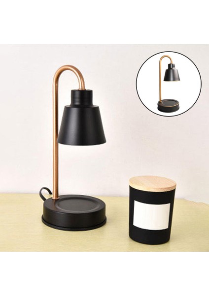 F Fityle Balmumu Eriyik Mum Isıtıcı Lamba Metal Abajur Masa Aroma Işık Ev Dekor Siyah fiyatları