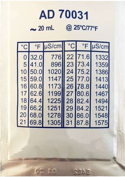 Tds Kalibrasyon Çözeltisi Ec  1.413 Ms/cm 20ML