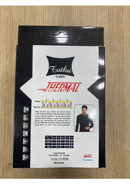 TutkuBozdag Tutku Termal Alt Üst Takım Siyah Tekli