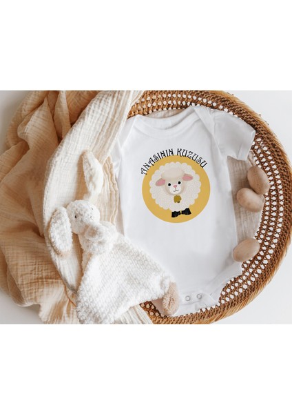 Niles Baby Design For Baby Ansının Kuzusu Yazılı Kısa Kol Zıbın