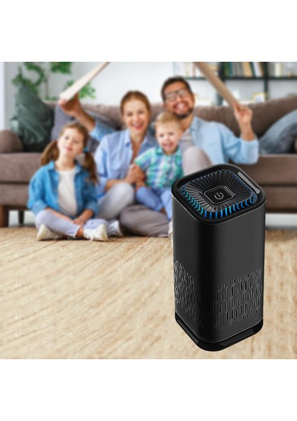 F Fityle Home Için Hava Ionizer, Sigara Içenler, Duman, Toz ve Polenler Için H13 Gerçek Hepa Filtresi, Filtreleme Sistemi Kokusu Gece Lambası ile Ofis Için Ortadan Kaldır - Siyah