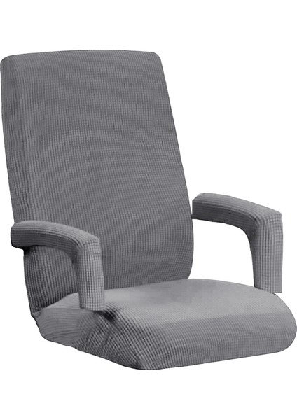 F Fityle Danışma Dönen Sandalye Slipcovers Anti-Toz Gri L