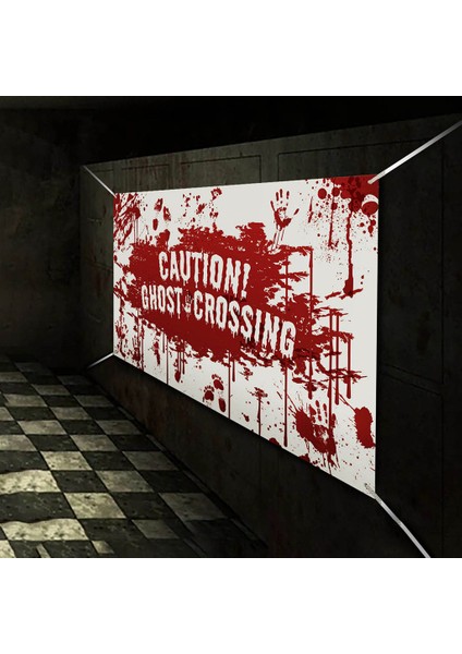 F Fityle Merry Cadılar Bayramı Açık Kapalı Afiş Parti Kan El Izi Kabak Dekor Amber fırsatları