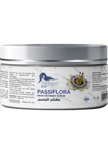 Dead Sea Pearl Body Scrub, Passiflora 400 gr