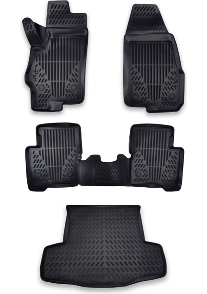 Fiat Linea (2007-2018) İle Kusursuz Uyumlu - Araca Özel Paspas Ve Bagaj Havuzu