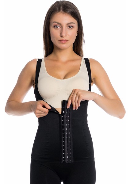 Askılı Çelik Balenli Inceltici Sıkılaştırıcı Doğum Sonrası Latex Korse Bel ve Göbek Lateks Lohusa Korsesi