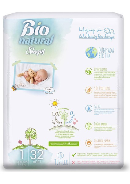 Bio Natural Yenidoğan No 1 0 - 3 kg 32'li