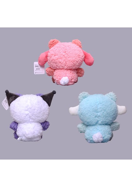 Sinley 3'lü 20cm Kuromi Melody Cinnamoroll Peluş Oyuncaklar - Çok Renkli (Yurt Dışından)