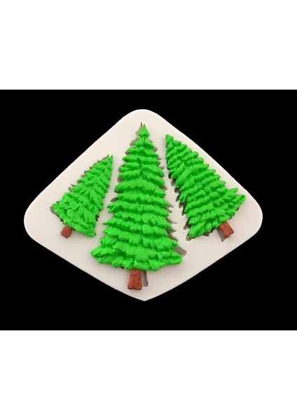 Üçlü Mini Çam Ağacı Silikon Kalıp K-121 modelleri