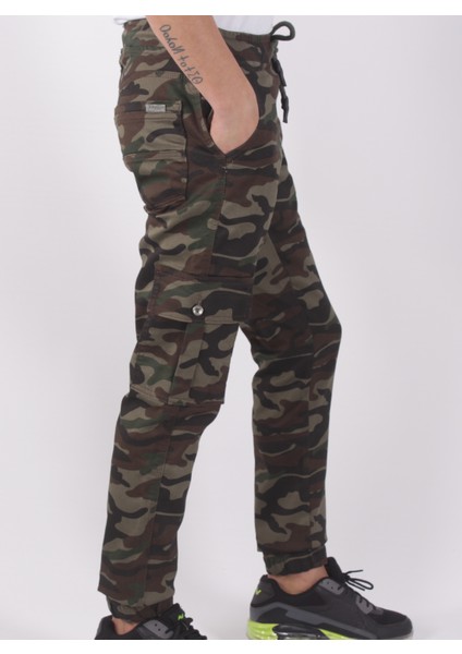 Slim Fit,bel ve Paça Lastikli,kargo Cepli Kamuflaj Desen PANTOLON-91000 fiyatları