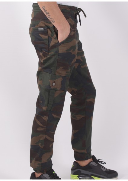 Slim Fit,bel ve Paça Lastikli,kargo Cepli Kamuflaj Desen PANTOLON-91000 fiyatları