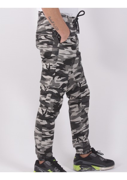 Slim Fit,bel ve Paça Lastikli,kargo Cepli Kamuflaj Desen PANTOLON-91000 fiyatları