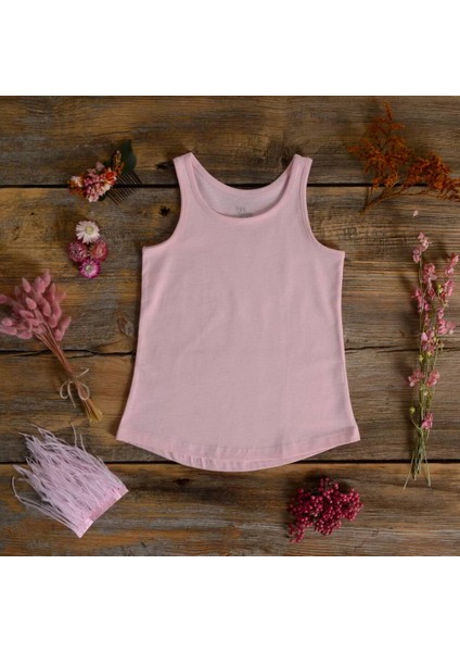Think SimpleThink Simple Organik Kız Çocuk Atlet - Pembe