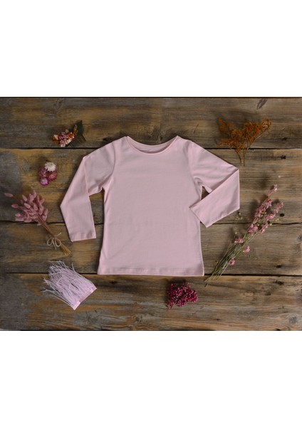 Think SimpleThink Simple Organik Kız Çocuk Uzun Kollu T-Shirt - Pembe