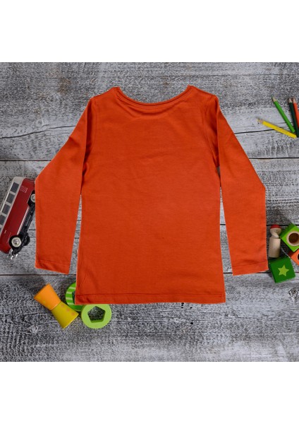 Think SimpleThink Simple Organik Kız Çocuk Uzun Kollu T-Shirt - Kiremit