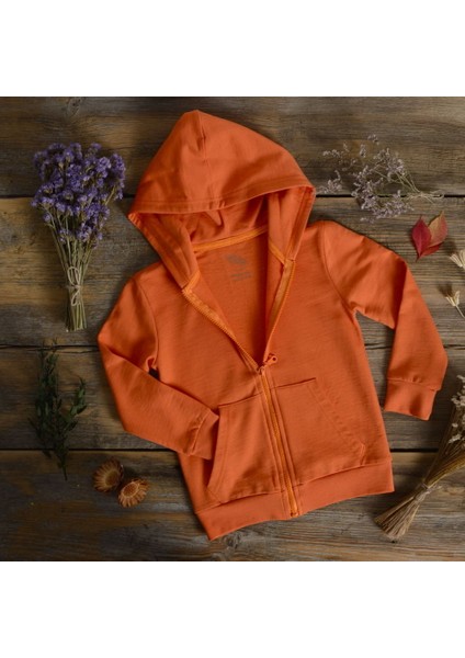 Think SimpleThink Simple Organik Kız Çocuk Sweat-Shirt - Turuncu