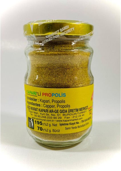 Aşçı Murat Kapari Kaparili Propolis (PATENTLİ) 195 gr.