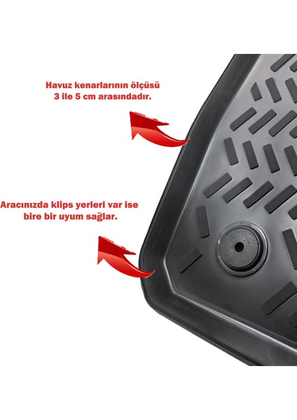 Citroen Berlingo 2019-2021 3D Havuzlu Paspas
