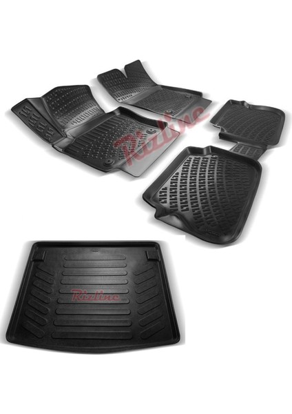 Volkswagen Caddy 2010-2015 3D Paspas+Bagaj Havuzu Seti