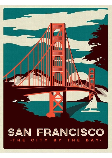 Vintage Poster San Francisco Mdf Poster