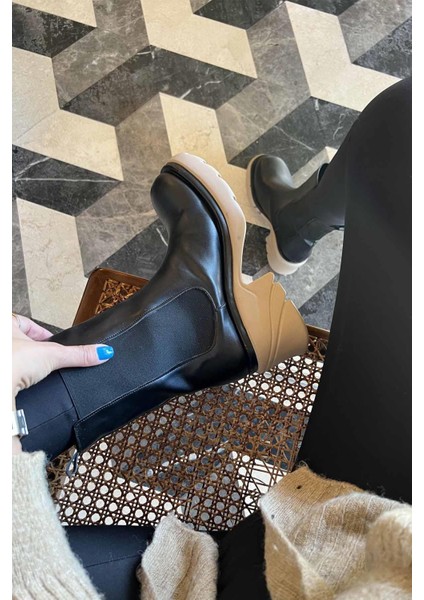 Siyah Vizon Kadın Bot & Bootie K028281903
