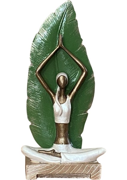 Dekoratif Yapraklı Yogacı Kız