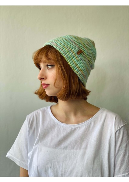 Reglanlı Unisex Bere Kadın Mint
