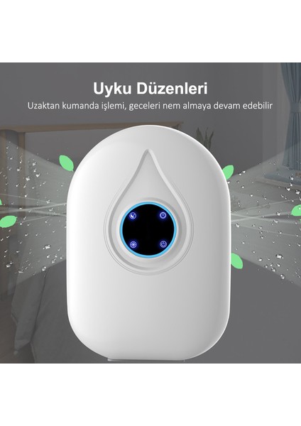 500ML Ev Uzaktan Kumanda Nem Alma Cihazı Bodrum Mavisi