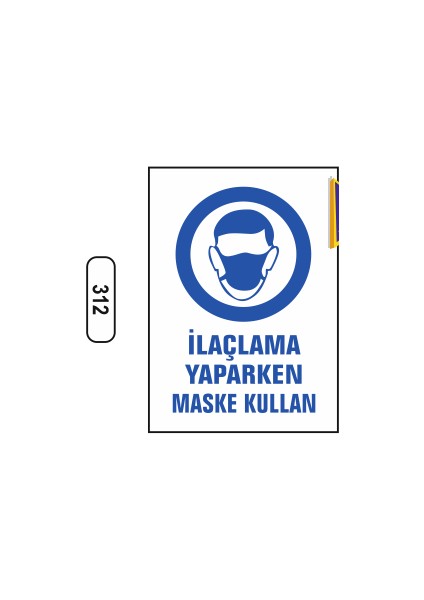 ''maske Kullan'' Uyarı Ikaz Levhası