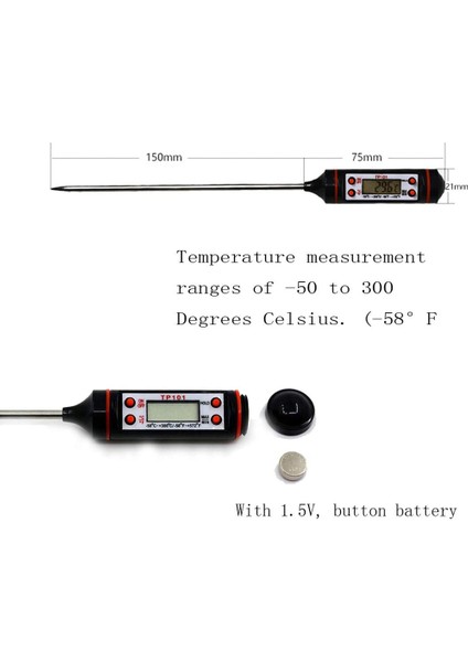 Mutfak Dijital Barbekü Gıda Termometresi Et Kek Şeker Kızartma Izgara Yemek Ev Yemek Pişirme Termometresi Ölçer Fırın Termometresi Aracı