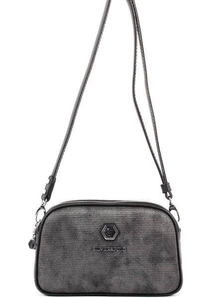 Silver Polo Kadın Çapraz Çanta M.gümüş - Siyah NV745