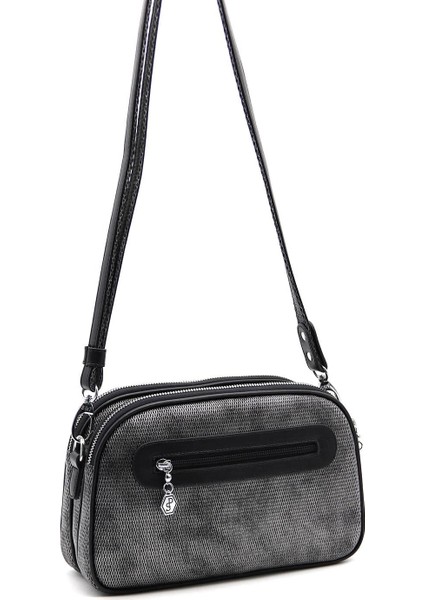 Silver Polo Kadın Çapraz Çanta M.gümüş - Siyah NV745 fırsatları