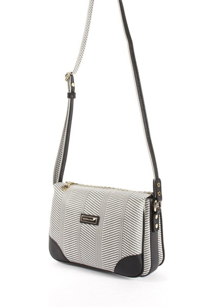 Silver Polo Kadın Çapraz Çanta Siyah Beyaz - Siyah NV784 fiyatları
