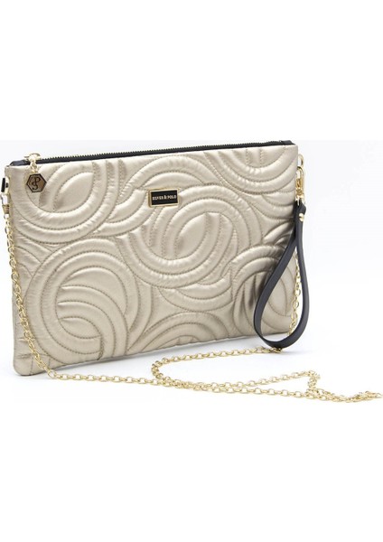 Silver Polo Kadın Portföy Clutch Altın - Altın NV1034