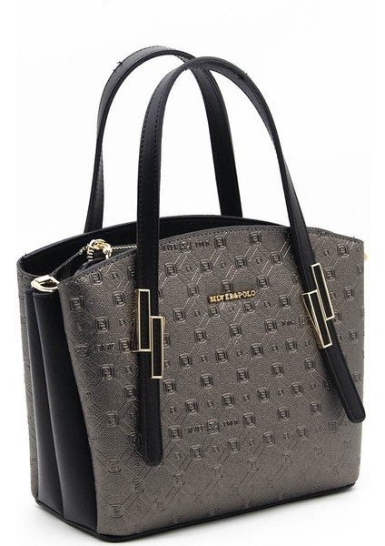 Silver Polo Kadın El Çantası Platin - Siyah NV1021 fiyatları