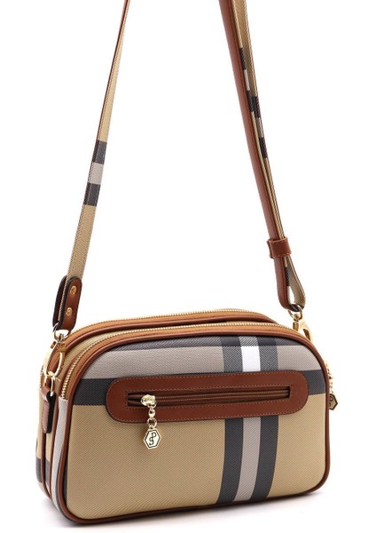 Silver Polo Kadın Çapraz Çanta Bej - Taba NV745 modelleri