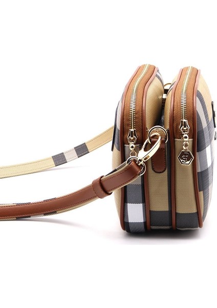 Silver Polo Kadın Çapraz Çanta Bej - Taba NV745 fırsatları