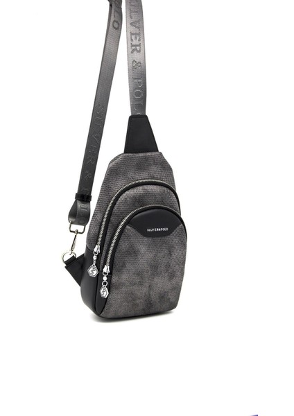 Silver Polo Kadın Bel Çantası M.gümüş - Siyah NV959 fırsatları